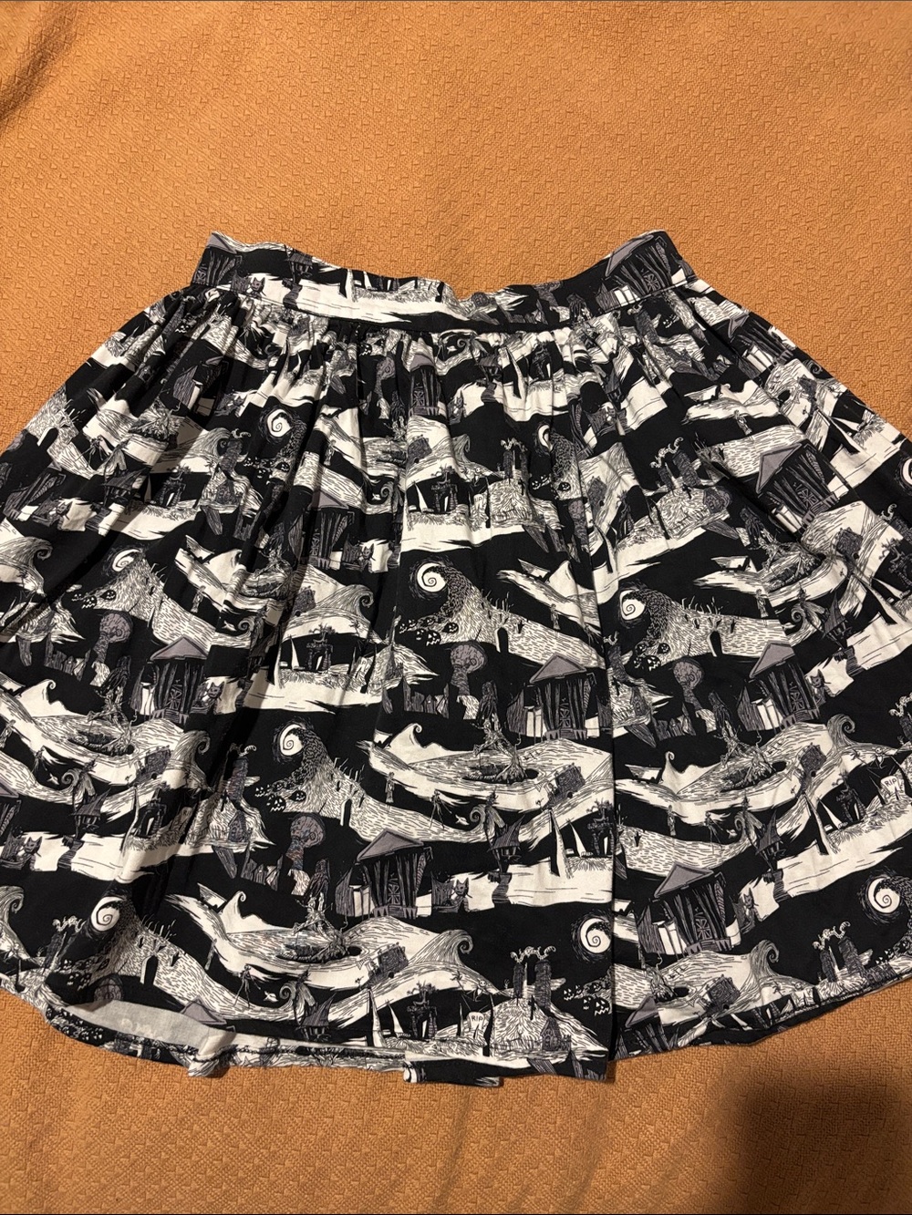 Disney Black and White Patterned Women's Skirt
